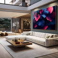 Quadro Decorativo de Flores em Tons Escuros - quadros decorativos para sala 1 Tela, 1 Tela Horizontal - em living room premium