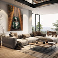 Quadro Decorativo de Carro Esportivo - quadros decorativos para sala 1 Tela Vertical, 3 Telas - em quarto contemporaneo