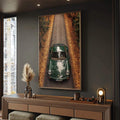 Quadro Decorativo de Carro Esportivo - quadros decorativos para sala 1 Tela Vertical, 3 Telas - em ambiente decorado