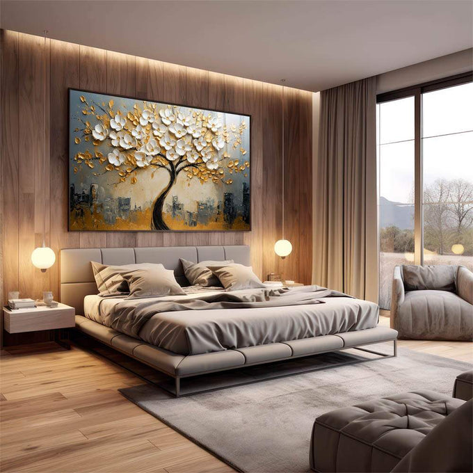 Quadro Decorativo Árvore da Vida Beleza e Significado - quadros decorativos para sala 1 Tela, 1 Tela Horizontal - em quarto contemporaneo