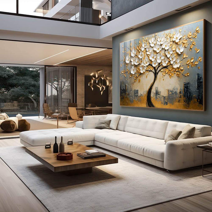 Quadro Decorativo Árvore da Vida Beleza e Significado - quadros decorativos 1 Tela, 1 Tela Horizontal - em escritorio elegante