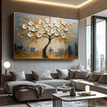 Quadro Decorativo Árvore da Vida Beleza e Significado - quadros decorativos para sala 1 Tela, 1 Tela Horizontal - em ambiente decorado