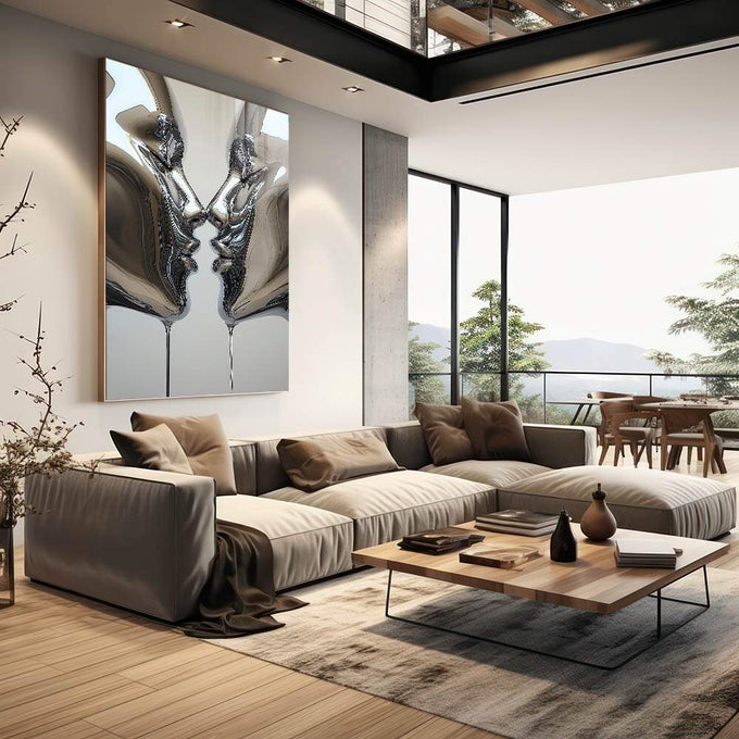 Quadro Decorativo Amor 3D A Arte do Amor - quadros decorativos 1 Tela Vertical, 3 Telas - em escritorio elegante