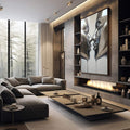 Quadro Decorativo Amor 3D A Arte do Amor - quadros decorativos para sala 1 Tela Vertical, 3 Telas - em living room premium