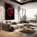 Quadro Decorativo O Peixe Avermelhado Beleza Natural - quadros decorativos 1 Tela Vertical, 3 Telas - em escritorio elegante