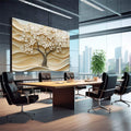 Quadro Decorativo Árvore da Vida Pétalas Brancas para Inspiração e Beleza - quadros decorativos 1 Tela, 1 Tela Horizontal - em escritorio elegante