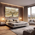Quadro Decorativo Árvore da Vida Pétalas Brancas para Inspiração e Beleza - quadros decorativos para sala 1 Tela, 1 Tela Horizontal - em living room premium
