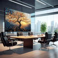 Quadro Decorativo Árvore da Vida Inspiração Sobre O Nascimento Do Sol - quadros decorativos 1 Tela, 1 Tela Horizontal - em escritorio elegante