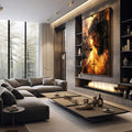 Quadro Decorativo Esplendor de Jesus e Leão de Judá Arte que Inspira - quadros decorativos para sala 1 Tela Vertical, 3 Telas - em quarto contemporaneo