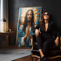 Quadro Decorativo Benção De Jesus Inspiração e Paz - quadros decorativos 1 Tela Vertical, 3 Telas - em escritorio elegante