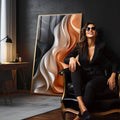 Quadro Decorativo Fluidez Abstrata Arte que Transforma - quadros decorativos para sala 1 Tela Vertical, 3 Telas - em living room premium