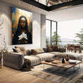 Quadro Decorativo A Paz De Nossa Senhora de Aparecida - quadros decorativos para sala 1 Tela Vertical, 3 Telas - em quarto contemporaneo