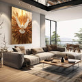 Quadro Decorativo Símbolo da Paz e Harmonia - quadros decorativos para sala 1 Tela Vertical, 3 Telas - em quarto contemporaneo