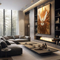 Quadro Decorativo Símbolo da Paz e Harmonia - quadros decorativos para sala 1 Tela Vertical, 3 Telas - em living room premium