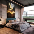 Quadro Decorativo O Segredo da Paz - quadros decorativos 1 Tela Vertical, 3 Telas - em sala moderna