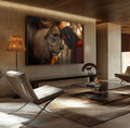 Quadro Decorativo União de Força e Fé Inspiração e Estilo - quadros decorativos para sala 1 Tela, 1 Tela Horizontal - em ambiente decorado