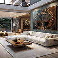 Quadro Decorativo Poder e Justiça Arte Inspiradora - quadros decorativos para sala 1 Tela, 1 Tela Horizontal - em living room premium