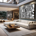 Quadro Decorativo Abstrato Desleixado Arte Única - quadros decorativos 1 Tela, 1 Tela Horizontal - em escritorio elegante