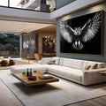 Quadro Decorativo A Elegância da Coruja - quadros decorativos 1 Tela, 1 Tela Horizontal - em escritorio elegante