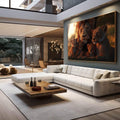 Quadro Decorativo Família Harmônica de Leões Beleza e Sofisticação - quadros decorativos 1 Tela, 1 Tela Horizontal - em escritorio elegante