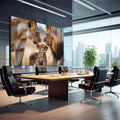 Quadro Decorativo A Simplicidade da Família de Leões Amor e União - quadros decorativos 1 Tela, 1 Tela Horizontal - em sala moderna