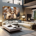 Quadro Decorativo A Simplicidade da Família de Leões Amor e União - quadros decorativos para sala 1 Tela, 1 Tela Horizontal - em living room premium