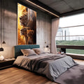 Quadro Decorativo Leões Profundidade da Família - quadros decorativos para sala 1 Tela Vertical, 3 Telas - em quarto contemporaneo
