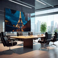 Quadro Decorativo Magnífico da Torre Eiffel Arte Elegante - quadros decorativos 1 Tela, 1 Tela Horizontal - em escritorio elegante
