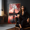 Quadro Decorativo Paris Elegante Estilo em Cada Detalhe - quadros decorativos 1 Tela Vertical, 3 Telas - em sala moderna