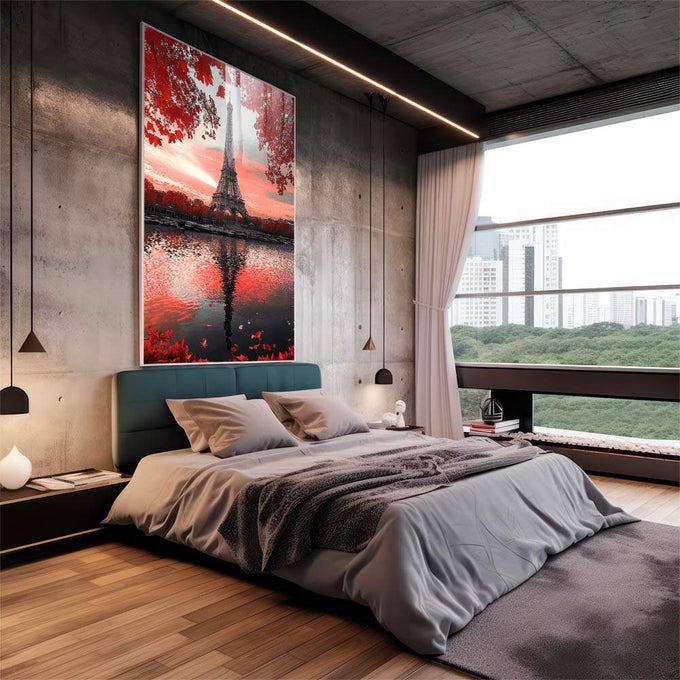 Quadro Decorativo Paris Elegante Estilo em Cada Detalhe - quadros decorativos para sala 1 Tela Vertical, 3 Telas - em quarto contemporaneo