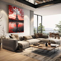 Quadro Decorativo Paris Elegante Estilo em Cada Detalhe - quadros decorativos 1 Tela Vertical, 3 Telas - em escritorio elegante