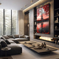 Quadro Decorativo Paris Elegante Estilo em Cada Detalhe - quadros decorativos para sala 1 Tela Vertical, 3 Telas - em living room premium