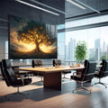 Quadro Decorativo Árvore da Vida sobre o Sol - Arte que Inspira - quadros decorativos para sala 1 Tela, 1 Tela Horizontal - em living room premium