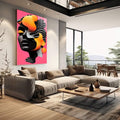 Quadro Decorativo Colorido Mulher Abstrato - quadros decorativos para sala 1 Tela Vertical, 3 Telas - em quarto contemporaneo
