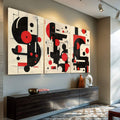 Quadro Decorativo Minimalista Moderno - quadros decorativos para sala 1 Tela Vertical, 3 Telas - em ambiente decorado