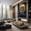 Quadro Decorativo Árvore da Vida - A Beleza da Natureza - quadros decorativos para sala 1 Tela Vertical, 3 Telas - em quarto contemporaneo