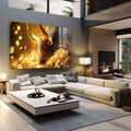 Quadro Decorativo Touro do Bitcoin - quadros decorativos para sala 1 Tela, 1 Tela Horizontal - em living room premium