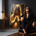 Quadro Decorativo: A Luz da Oração Divina - quadros decorativos 1 Tela Vertical, 3 Telas - em escritorio elegante