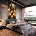 Quadro Decorativo: A Luz da Oração Divina - quadros decorativos para sala 1 Tela Vertical, 3 Telas - em living room premium