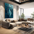 Quadro Decorativo Encontro Majestoso - Barco e Baleia no Mar - quadros decorativos para sala 1 Tela Vertical, 3 Telas - em quarto contemporaneo