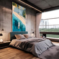 Quadro Decorativo Paraíso Tropical - Barco e Areia Fina - quadros decorativos para sala 1 Tela Vertical, 3 Telas - em quarto contemporaneo
