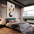 Quadro Decorativo: Outono Minimalista e Elegante - quadros decorativos 1 Tela Vertical, 3 Telas - em escritorio elegante