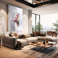 Quadro Decorativo Mãos de Esperança - Toque Emocional Único - quadros decorativos para sala 1 Tela Vertical, 3 Telas - em ambiente decorado