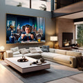 Quadro Decorativo Retrato do Sucesso Financeiro - quadros decorativos 1 Tela, 1 Tela Horizontal - em sala moderna