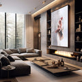 Quadro Decorativo Mãos de Esperança - Toque Emocional Único - quadros decorativos 1 Tela Vertical, 3 Telas - em escritorio elegante