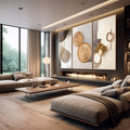 Quadro Decorativo Geometria da Arte Sofisticada: Inspire-se - quadros decorativos 1 Tela Vertical, 3 Telas - em escritorio elegante