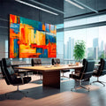 Quadro Decorativo O Encanto do Abstrato: Uma Jornada Visual - quadros decorativos 1 Tela, 1 Tela Horizontal - em escritorio elegante