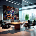 Quadro Decorativo Luxo do Pato Magnata - Elegância Irreverente - quadros decorativos 1 Tela, 1 Tela Horizontal - em sala moderna
