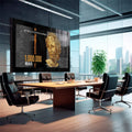 Quadro Decorativo Inspire Riqueza e Poder - quadros decorativos 1 Tela, 1 Tela Horizontal - em escritorio elegante