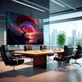 Quadro Decorativo Árvore da Vida em Planeta Vermelho - Único - quadros decorativos 1 Tela, 1 Tela Horizontal - em escritorio elegante